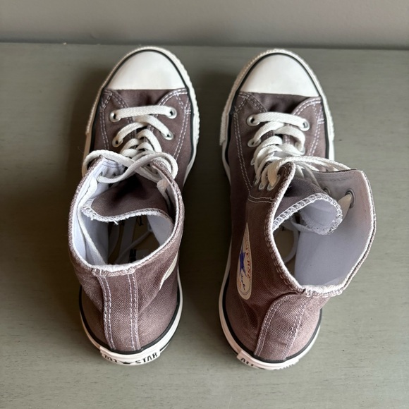 Converse All Star Chuck Taylor Gray High-Top Canvas Sneakers Women Sz 8 Retro - Picture 5 of 11